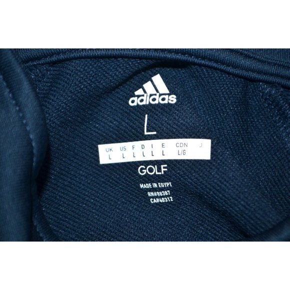 ADIDAS Golf Men's French Terry‎ Full Zip Golf Jacket SIZE LARGE Crew Navy NWT - Picture 4 of 5